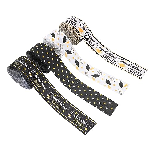 Angoily 4 Rollen Abschlussfeier Bänder wickeln Handwerk Gegenwärtig dickes Band Blumenstraußverpackungsbänder Polyesterbänder dekorative Glückwunschbänder abschluss geschenkbänder Angoily 4 Rollen Abschlussfeier Bänder wickeln Handwerk Gegenwärtig dickes Band Blumenstraußverpackungsbänder Polyesterbänder dekorative Glückwunschbänder abschluss geschenkbänder von Angoily