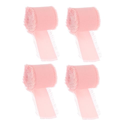 Angoily 4 Rollen Ausgefranste Bänder Chiffon Handgefertigte und Geschenkverpackungsbänder Dekorative Ribbons für Bouquets und Kuchen Breit für Feierlichkeiten und Bastelprojekte Angoily 4 Rollen Ausgefranste Bänder Chiffon Handgefertigte und Geschenkverpackungsbänder Dekorative Ribbons für Bouquets und Kuchen Breit für Feierlichkeiten und Bastelprojekte von Angoily