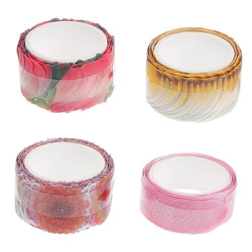 Angoily 4 Rollen Blütenband Scrapbooking-Bänder Kartenherstellung Blütenblatt-Klebeband Blumen- Streifen klebrig Blütenblatt-Aufkleber Aufkleber für Blumenhandwerk Papier Angoily 4 Rollen Blütenband Scrapbooking-Bänder Kartenherstellung Blütenblatt-Klebeband Blumen- Streifen klebrig Blütenblatt-Aufkleber Aufkleber für Blumenhandwerk Papier von Angoily