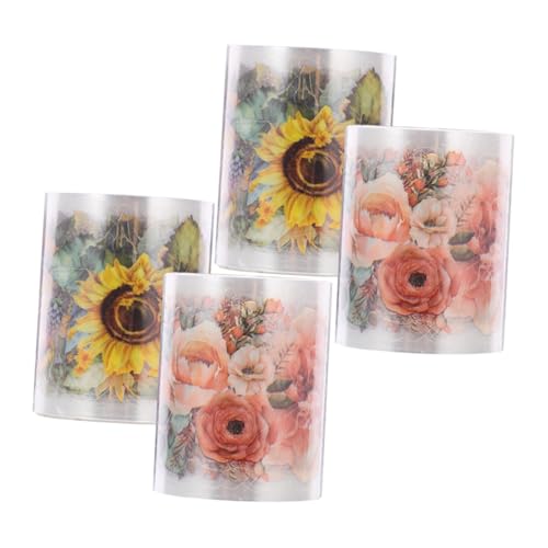 Angoily 4 Rollen Dekorative Klebebänder für Tagebuch und Scrapbooking Projekte Pet Pflanzenmuster Selbstklebend pro für Bastelarbeiten und Angoily 4 Rollen Dekorative Klebebänder für Tagebuch und Scrapbooking Projekte Pet Pflanzenmuster Selbstklebend pro für Bastelarbeiten und von Angoily