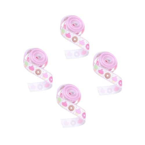 Angoily 4 Rollen Diy Eiscreme Muster Grosgrain Band für Hochzeiten Bastelprojekte und Sommerdekorationen von Angoily