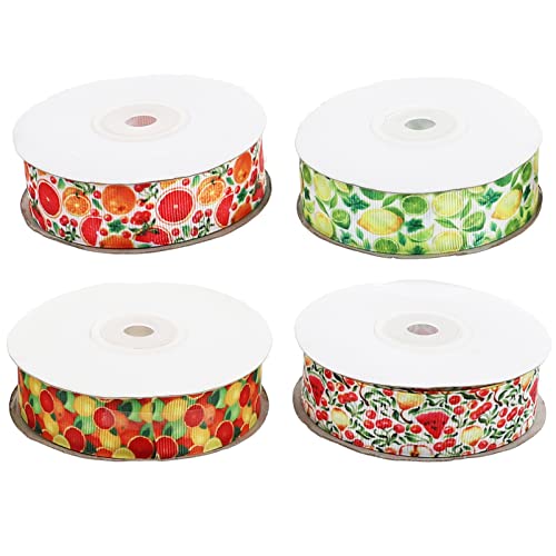 Angoily 4 Rollen Diy Fruchtmuster Geschenkbänder Hochwertiges Verpackungsband für Hochzeit und Feiertage für Bastelprojekte und Kreative Dekorationen Angoily 4 Rollen Diy Fruchtmuster Geschenkbänder Hochwertiges Verpackungsband für Hochzeit und Feiertage für Bastelprojekte und Kreative Dekorationen von Angoily