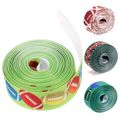 Angoily 4 Rollen Fußball Muster Geschenkband Schnittbares Dekorationsband für Bastelprojekte Party Dekoration und Geschenkverpackung für Heimdekoration und Bastelarbeiten Angoily 4 Rollen Fußball Muster Geschenkband Schnittbares Dekorationsband für Bastelprojekte Party Dekoration und Geschenkverpackung für Heimdekoration und Bastelarbeiten von Angoily