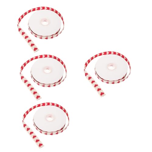 Angoily 4 Rollen Geschenkbänder Ein Verpackungsband Band Zum Verpacken Herzen Schleifen Zum Verpacken Paketband Bänder Zum Basteln Valentinstag Polyester Baumwolle Angoily 4 Rollen Geschenkbänder Ein Verpackungsband Band Zum Verpacken Herzen Schleifen Zum Verpacken Paketband Bänder Zum Basteln Valentinstag Polyester Baumwolle von Angoily