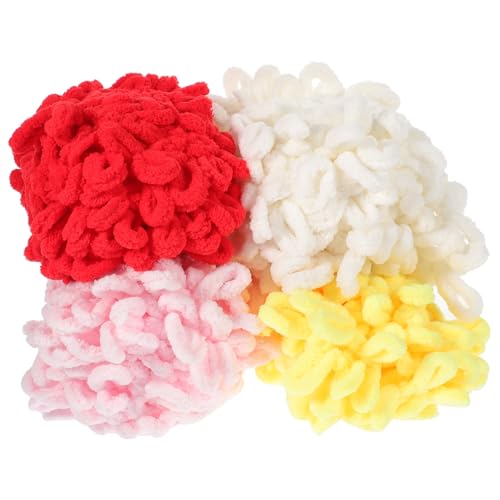 Angoily 4 Rollen Handgefertigtes Polyester Garn für DIY Strickprojekte für Schals Babydecken und Mehr Hautfreundlich und Vielseitig Einsetzbar Angoily 4 Rollen Handgefertigtes Polyester Garn für DIY Strickprojekte für Schals Babydecken und Mehr Hautfreundlich und Vielseitig Einsetzbar von Angoily