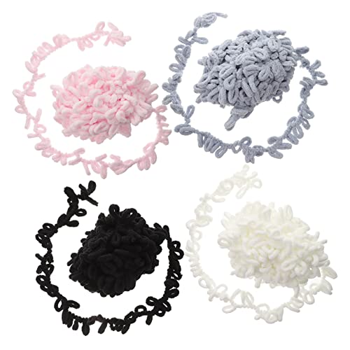 Angoily 4 Rollen Handstrickgarn Diy Garn für Schals Decken und Handarbeiten pro Milchweiß Prinzessin und Weich und Hautfreundlich von Angoily