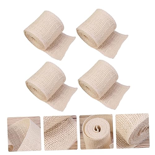 Angoily 4 Rollen Leinen Dekorationsbänder in Naturfarbe Strapazierfähige Geschenkband zum Verpacken Handgefertigte Einfarbige Schleifenbänder für Weihnachten und DIY Bastelprojekte Angoily 4 Rollen Leinen Dekorationsbänder in Naturfarbe Strapazierfähige Geschenkband zum Verpacken Handgefertigte Einfarbige Schleifenbänder für Weihnachten und DIY Bastelprojekte von Angoily