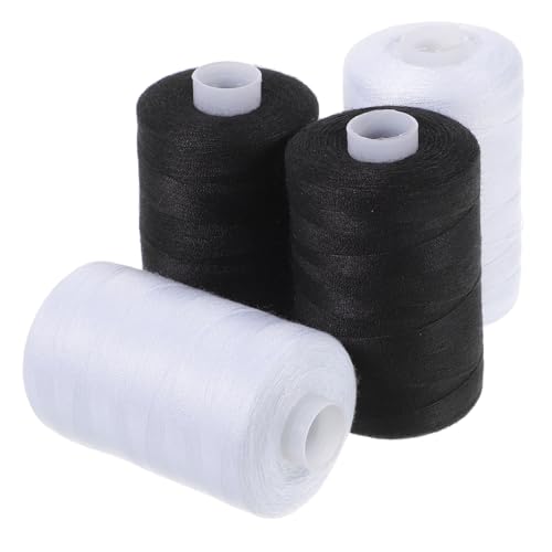 Angoily 4 Rollen Nähgarn Nadel Set Polster Stickgarne Tragbares Garn Für Nähmaschinen Nähbedarf Nähprojekte Handnähzubehör Nähmaterialien Aus Polyester von Angoily