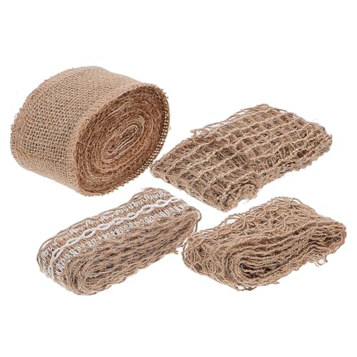 Angoily 4 Rollen Retro - -Seilband Basteln Kranzband Blumen- Kunsthandwerk Dekoration Bastelband aus Spitze Verpackungsband für Packband Geschenkband hohles Band Stoff Angoily 4 Rollen Retro - -Seilband Basteln Kranzband Blumen- Kunsthandwerk Dekoration Bastelband aus Spitze Verpackungsband für Packband Geschenkband hohles Band Stoff von Angoily