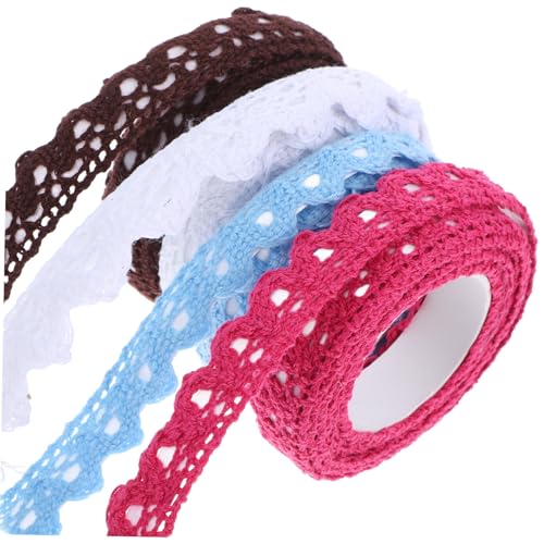 Angoily 4 Rollen Strickkapner gestrickt Dekorationsband selbstklebig dekoratives Klebeband elegantes Spitzenband dekorative Spitzenbänder dekorativer Klebebandaufkleber Malerband Stoff Angoily 4 Rollen Strickkapner gestrickt Dekorationsband selbstklebig dekoratives Klebeband elegantes Spitzenband dekorative Spitzenbänder dekorativer Klebebandaufkleber Malerband Stoff von Angoily