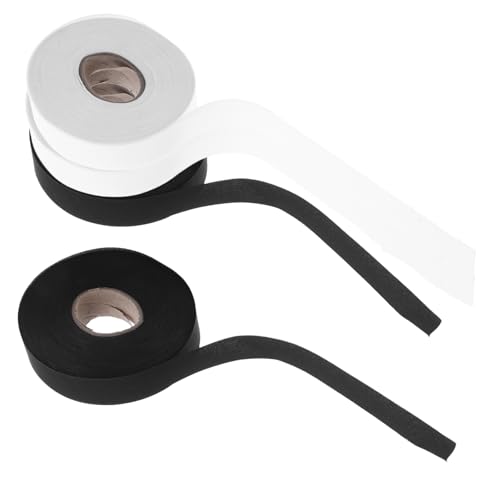 Angoily 4 Rollen Twill Hemmband für Vorhänge Nähband zum Säumen Strapazierfähiges Dekoratives Band für Diy Gardinen Vielseitig für Wohn und Bürogestaltung von Angoily