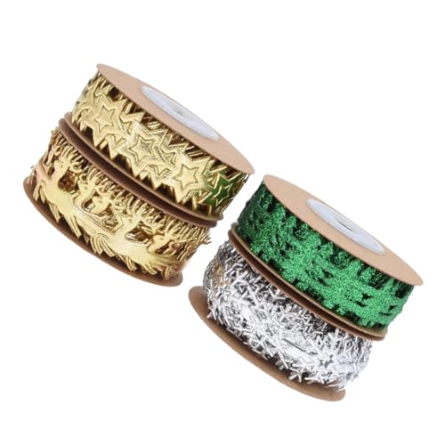 Angoily 4 Rollen Weihnachtsgeschenkband mit Glitzernden Schneeflocken Dekoratives Geschenkverpackungsband für Diy-weihnachtsdekorationen Schleifen Kränze und Festliche Bastelprojekte Angoily 4 Rollen Weihnachtsgeschenkband mit Glitzernden Schneeflocken Dekoratives Geschenkverpackungsband für Diy-weihnachtsdekorationen Schleifen Kränze und Festliche Bastelprojekte von Angoily