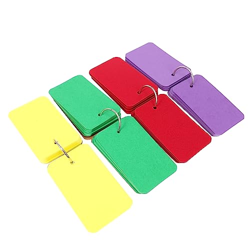 Angoily 4 STÜCKE Teiliges Mini Notizbuch Schlüsselanhänger Wiederverwendbare Lose Memo Pads Tragbare Schreibblöcke für Schüler Büro und Schule Organizer Zubehör von Angoily