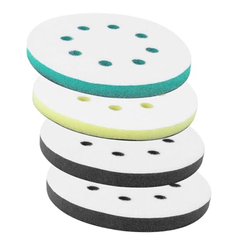 Angoily 4 STÜCKE Teiliges Schwammpolster mit Löchern Weiche Schaumstoff puffer für Schleifmaschinen Vibrationsdämpfende Schleifpads für Gewölbte Oberflächen Geeignet für Autopflege und von Angoily