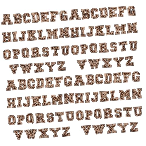 Angoily 4 Sätze Buchstaben-patch Flicken Für Bekleidung Brief Stickbuchstaben Buchstaben Für Kleidung Stoffbuchstaben Zum Aufbügeln Transfers Aufbügeln Flanell Hellbraun 26 Stücke * 4 von Angoily