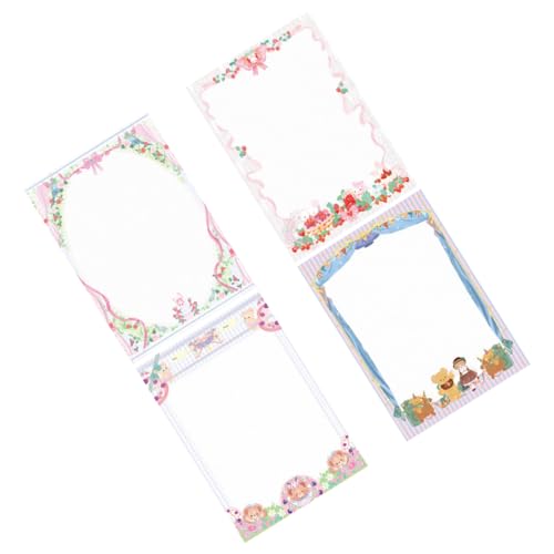 Angoily 4 Sätze Cartoon Notizbuchpapier Dekoratives Scrapbooking Papier für Diy Hintergründe für Notizbücher Grußkarten und Kreative Projekte von Angoily