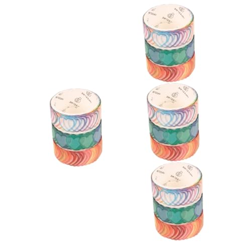 Angoily 4 Sätze Confession Poetry Tape Für Scrapbooking Sticky Journal Notebook Selbstklebendes Dekoratives Washi Tape Bastelband Planer Washi Tape Farbiges Malerband 3 Rollen * 4 von Angoily