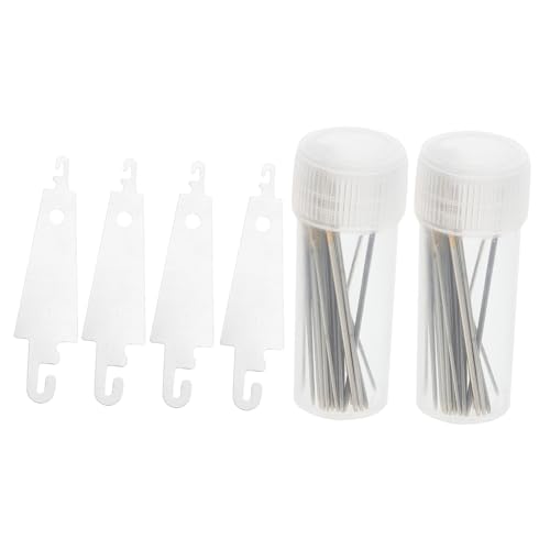 Angoily 4 Sätze Diy Nähnadeln mit Einfädelhilfen Leichte und Tragbare Handarbeitswerkzeuge für Kreuzstich und Stickerei für Reisen und Handarbeiten von Angoily