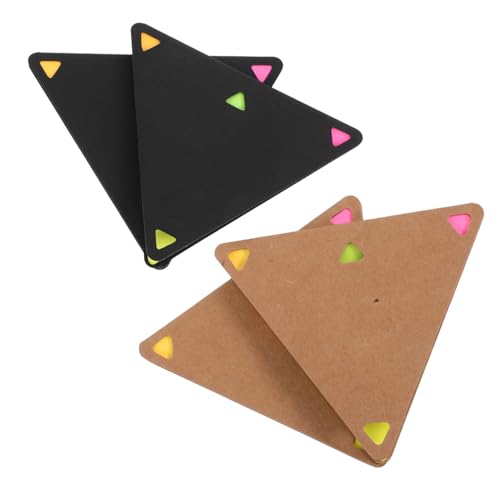 Angoily 4 Sätze Farbige Dreieckige Pet Haftnotizen Stark Haftend Notizblöcke für Büro Schule Meeting Flexibel Einsetzbar Party Supplies von Angoily
