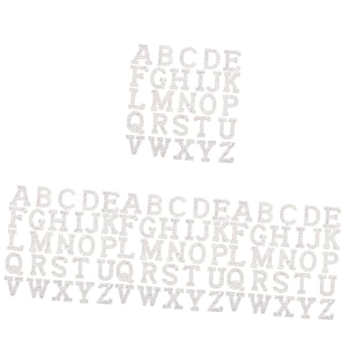 Angoily 4 Sätze Heiße Diamant-buchstabenaufkleber Stickbuchstaben Für Stoff Selbstklebende Buchstaben-patches Applikationen Buchstaben-chenille-aufnäher Stich Silber 26 Stück * 4 Angoily 4 Sätze Heiße Diamant-buchstabenaufkleber Stickbuchstaben Für Stoff Selbstklebende Buchstaben-patches Applikationen Buchstaben-chenille-aufnäher Stich Silber 26 Stück * 4 von Angoily