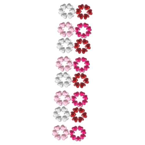 Angoily 4 Sätze Herzförmige Acryl Strasssteine Flachrücken Dekoration Für Diy Bastelarbeiten Glitzersteine Für Bastelprojekte Selbstklebende Herzsteine 400 Stück * 4 von Angoily