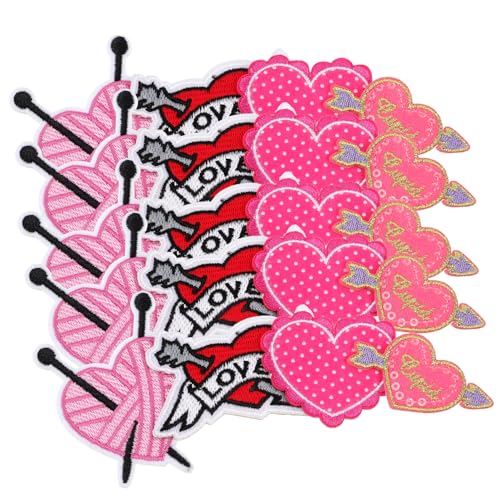 Angoily 4 Sätze Herzförmige Bügel Patches Teilig Bestickte Aufnäher Für Kleidung Jeans Taschen Und Mehr Langlebig Und Hautfreundlich Zum Dekorieren Oder Reparieren Von 20 Stück * 4 von Angoily