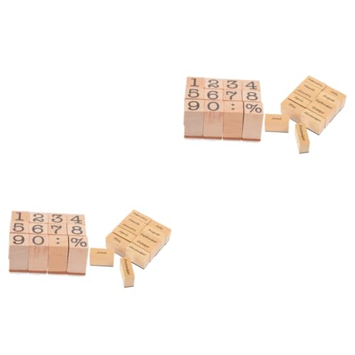 Angoily 4 Sätze Holz digitales Siegel Planer Stempel Journal -Briefmarken Datum tagebuch DIY stempel Scrapbooking-Holzstempel Büro Briefmarken Scrapbooking Holzstempel Stempelvorräte Gummi von Angoily