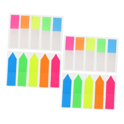 Angoily 4 Sätze Klebezettel Pack Haftmarker für Notizen Indexierung und Lesezeichen Praktische Transparente Seitenmarker für Schule Büro und Haushalt und Einfach zu Verwenden von Angoily