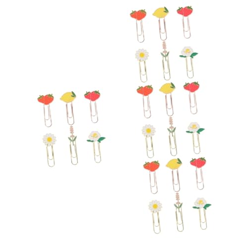 Angoily 4 Sätze Kreative Design Büroklammern Aus Dekorative Kleine Papierclips Für Notizen Memos Fotos Süße Lesezeichen Für Bürobedarf 6 Stück * 4 von Angoily