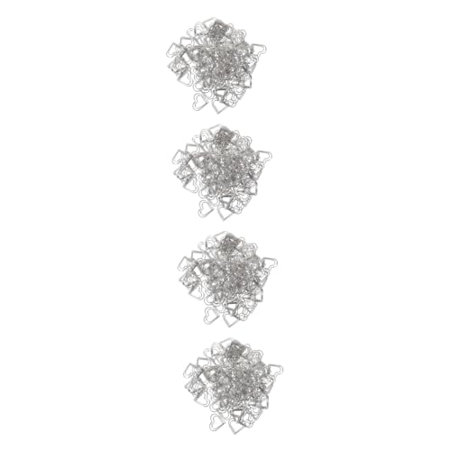 Angoily 4 Sätze Liebe Büroklammer Papierverschlüsse Herzen Geformt Büroklammern Herz Büroklammer Papierclips Einzigartige Papierklammern Herzförmige Büroklammer Metall Silber 100 Stück * 4 von Angoily