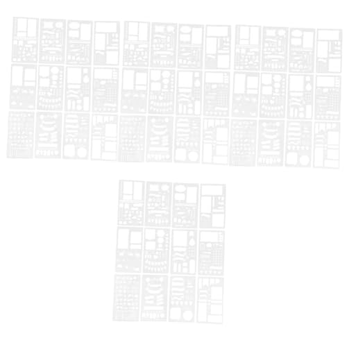 Angoily 4 Sätze Malvorlage Journal -schablone Geometrische Schablonen Material Vorlagen Kunstschablonen Zum Malen Schablone Der Schablone Wandmalerei Vorlage Das Haustier 12 Stück * 4 von Angoily
