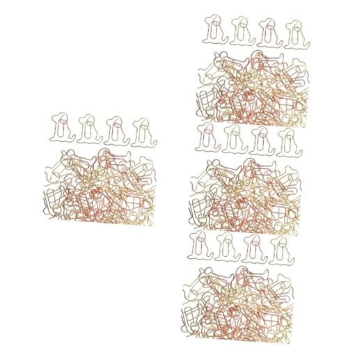 Angoily 4 Sätze Mehrfarbige Lesezeichen Schreibwaren Papierclip Klein Hund Büroklammern Schulsachen Süßes Büroklammer-lesezeichen Klammern Für Papier Rostfreier Stahl 50 Stück * 4 von Angoily