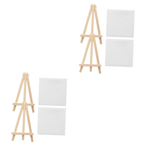 Angoily 4 Sätze Mini Staffelei mit Malunterlagen Multifunktionale Diy für Kunst und Dekoration für Öl und Aquarellmalerei von Angoily