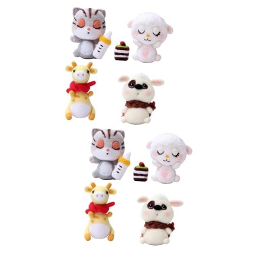 Angoily 4 Sätze Niedlichen Wollfilz Kits für Diy Tierfiguren Anfängerfreundliches Nadelfilzen Lustiges Bastelset für Erwachsene und und Einfache Anwendung Angoily 4 Sätze Niedlichen Wollfilz Kits für Diy Tierfiguren Anfängerfreundliches Nadelfilzen Lustiges Bastelset für Erwachsene und und Einfache Anwendung von Angoily