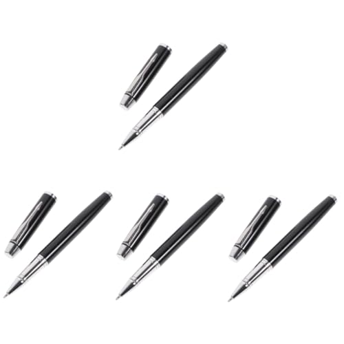 Angoily 4 Sätze Schwarzes Stiftset Dekorativer Metallbox Eleganter Aufbewahrungskoffer für Kugelschreiber als Geschenkverpackung für Geburtstage Weihnachten oder Besondere Anlässe von Angoily