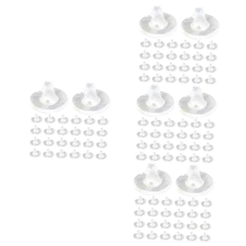 Angoily 4 Sätze Silikon Ohrstecker Rückhalte Kappen Transparente Ohrstöpsel Für Diy Ohrschmuck Rutschfeste Ohrhaken Für Schlaffe Langlebig Und Komfortabel Für Reparieren Und 50 Stück * 4 von Angoily