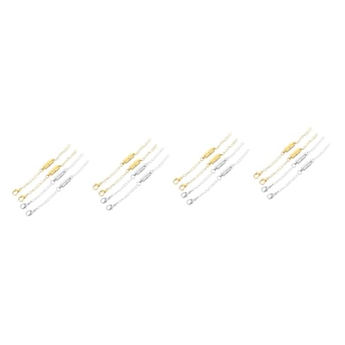 Angoily 4 Sätze Teiliges Magnetische Kettenverlängerungen Für Schmuck Kupferverlängerungen Für Diy Und Armbänder Vielseitig Einsetzbar 4 Stück * 4 von Angoily