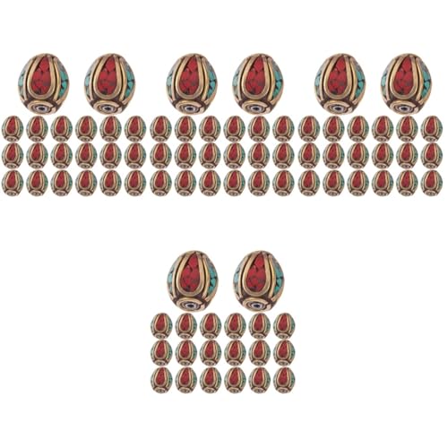 Angoily 4 Sätze Tibetan Style Spacer Beads Handgefertigte Buddha Perlen Nepal Antike Schmuckperlen Für Diy Projekte Und Buddhistische Dekorationen Leicht Und Praktisch 20 Stück * 4 von Angoily