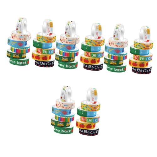 Angoily 4 Sätze Transparentes Rollband Streifen Scrapbooking-zubehör Abdeckband, Dekoratives Klebeband Herstellung Farbe Washi-tape-shop Diy-bänder Buch Washi Tape Aufkleber 12 Rollen * 4 von Angoily