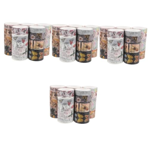 Angoily 4 Sätze Washi Tape Dekoratives Diy Klebeband Für Scrapbooking Notizbuch Bastelarbeiten Mit Schmetterlings Und Blumenmuster Für Projekte Und 17 Rollen * 4 von Angoily