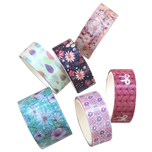 Angoily 4 Sätze Washi Tape Dekoratives Klebeband Mit Floralen Mustern Selbstklebend Für Scrapbooking Diy Projekte Journaling Und Kreative Bastelarbeiten 6 Rollen * 4 von Angoily