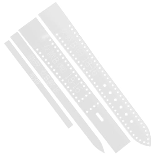 Angoily 4 Stck Teiliges Acryl Uhrenarmband Schablonen Transparente Watchband Stencils Langlebige DIY Leder Uhrband Vorlage Präzise Design für Herren Damen Praktische Bastelhilfe von Angoily