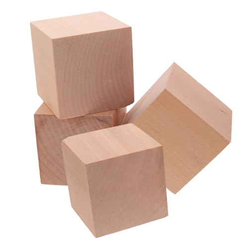 Angoily 4 Stck Unbehandelte Holzklötze Quadratisch Leichte DIY Bastelwürfel aus Naturholz zum Bemalen Holzblöcke für Kinderhandwerk und Kreative Dekoration Angoily 4 Stck Unbehandelte Holzklötze Quadratisch Leichte DIY Bastelwürfel aus Naturholz zum Bemalen Holzblöcke für Kinderhandwerk und Kreative Dekoration von Angoily