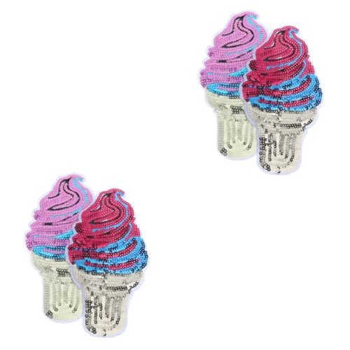 Angoily 4 Stck. Teiliges Eiscreme Pailletten Aufnäher zum Aufbügeln DIY Glitzernde Applikationen für Kleidung Rucksäcke und Jacken zum Reparieren und Dekorieren von Textilien Angoily 4 Stck. Teiliges Eiscreme Pailletten Aufnäher zum Aufbügeln DIY Glitzernde Applikationen für Kleidung Rucksäcke und Jacken zum Reparieren und Dekorieren von Textilien von Angoily