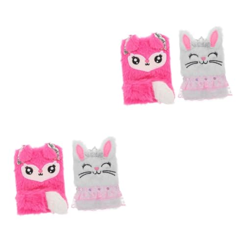 Angoily 4 Stck. Teiliges Flauschiges Tagebuch für Mädchen Kuscheliges Leichtes Notizbuch mit Plüschhülle Handliches Mini Journal für für Mädchen Jahre Weißer Hase Rosa Fuchs Angoily 4 Stck. Teiliges Flauschiges Tagebuch für Mädchen Kuscheliges Leichtes Notizbuch mit Plüschhülle Handliches Mini Journal für für Mädchen Jahre Weißer Hase Rosa Fuchs von Angoily