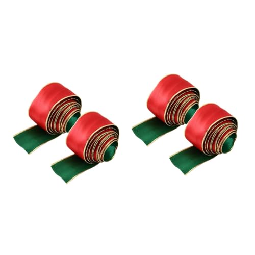 Angoily 4 Stck. Weihnachtliches Geschenkband Breit Grün Rot Doppelseitiges Satinband Langlebig für Geschenkverpackungen Partydekoration und Festliche Feierlichkeiten Angoily 4 Stck. Weihnachtliches Geschenkband Breit Grün Rot Doppelseitiges Satinband Langlebig für Geschenkverpackungen Partydekoration und Festliche Feierlichkeiten von Angoily