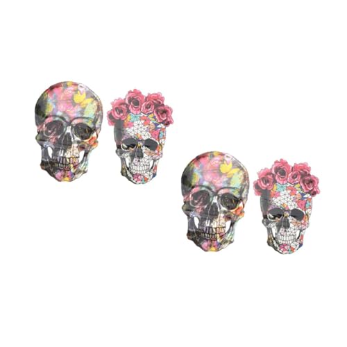 Angoily 4 Stk. Teiliges Halloween Bügelbild Set Muster Hitzebeständige Aufnäher zum Aufbügeln DIY Heat Transfer Sticker für Kleidung Langlebig und Leicht für Kostüm und Party Angoily 4 Stk. Teiliges Halloween Bügelbild Set Muster Hitzebeständige Aufnäher zum Aufbügeln DIY Heat Transfer Sticker für Kleidung Langlebig und Leicht für Kostüm und Party von Angoily
