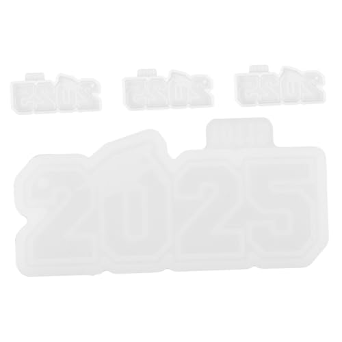 Angoily 4 Stück Abschluss-Schlüsselanhängerform Silikonform schlüsselanhänger basteln Silikon Gussform Schlüsselbundformen für Epoxidharz Schlüsselbundformen aus Harz Kieselgel Weiß von Angoily