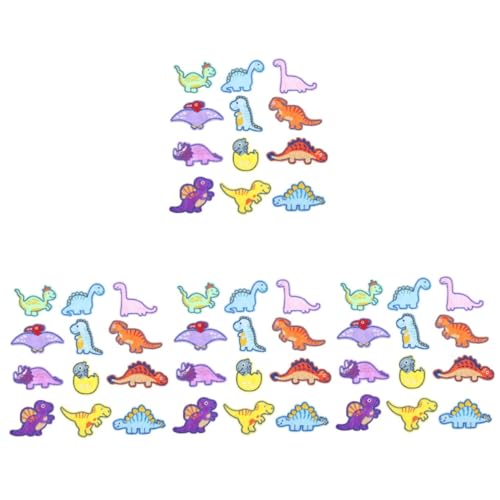 Angoily 4 Stück Cartoon Dinosaurier -Stoffaufkleber Flicken für Kleidung nähen gestickte Aufnäher Stickerei-Patch-Material Jungs Flecken Kleidungsflicken Dekorative Stoff Patch Polyester von Angoily