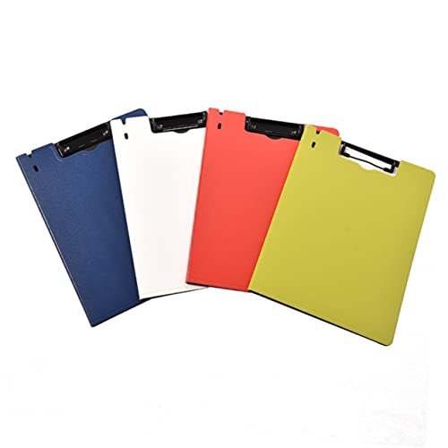 Angoily 4 Stück Clipboard Ordner mit Gelb Orange Robuste Dokumentenmappe mit Metallclip für Büro und Schule zur Organisation von Unterlagen und Notizen von Angoily